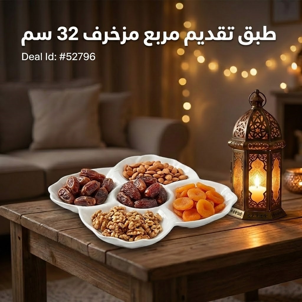 طبق تقديم مزخرف 32 سم فخامة الضيافة! | 32cm Decorative Serving Plate